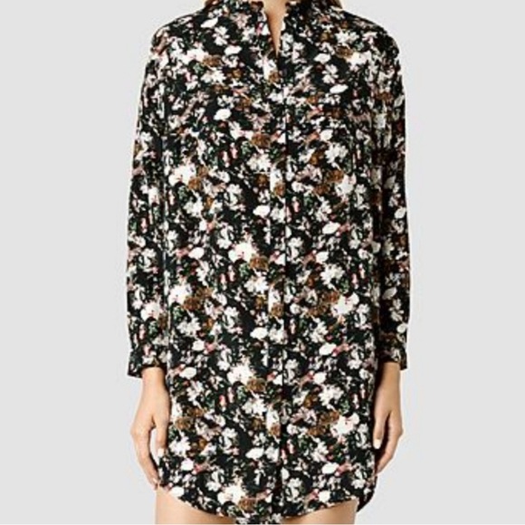 All Saints Floral Button-Up Dress - Picture 1 of 5